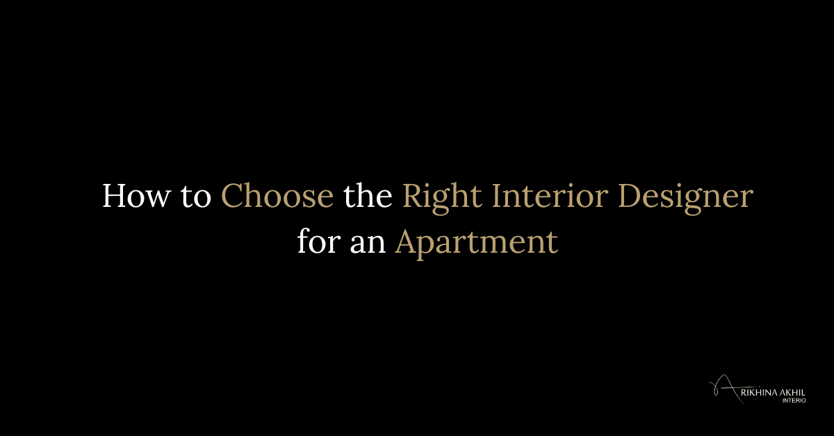 This is the blog feature image of the R A Interio, the best interior designers in Bangalore. The blog topic is about How to Choose the Right Interior Designer for an Apartment